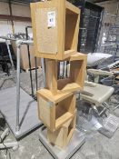 NO RESERVE Wooden Cube Shelving With Corkboard Ends