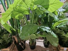 NO RESERVE Six Large Artificial Potted Plants