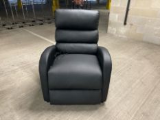 NO RESERVE Electric Black Pleather Massage Chair