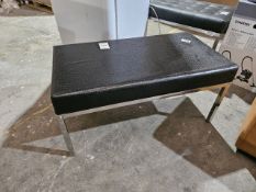 NO RESERVE Bench Seating - Chrome Frame Leather Look Pad