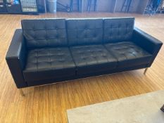 Faux Leather Sofa and 2 Chairs