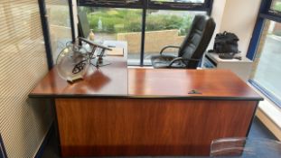 Oak Desk And Leather Directors Chair