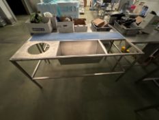 NO RESERVE Stainless Steel Table with Plastic Inserts