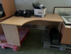 NO RESERVE 7x Beech Effect Wave Desk
