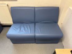 NO RESERVE Blue Faux Leather Seats x3
