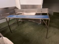NO RESERVE Stainless Steel Table with Plastic Inserts