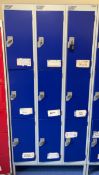 NO RESERVE Changing Room Lockers - Bank Of 9 Lockers