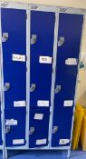 NO RESERVE Changing Room Lockers - Bank Of 9 Lockers