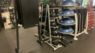 *NO RESERVE* Assorted Exercise Balls & Rack