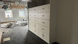 NO RESERVE - Nest of 30 x Staff Lockers