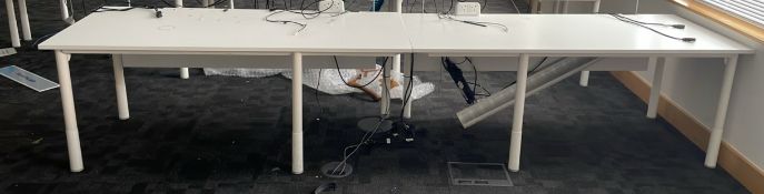 NO RESERVE - Straight Office Desks x 2