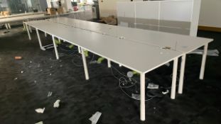 NO RESERVE - Straight Office Desks x 8