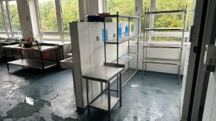 NO RESERVE - 2 x Stainless Steel Storage Racks & 1 x Stainless Steel Kitchen Preparation Unit