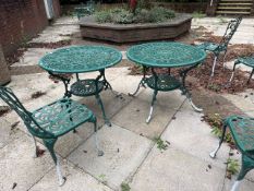 NO RESERVE - Green Metal Outdoor Furniture