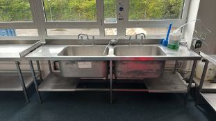 NO RESERVE - Stainless Steel - Double Kitchen Sink