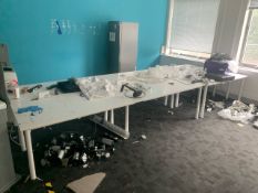 NO RESERVE - Pair of White Wooden Office Desks