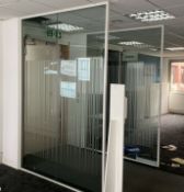 NO RESERVE - Glass Partition Walls x 2