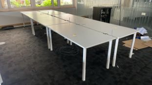 NO RESERVE - Straight Office Desks x 6