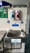 NO RESERVE - Stainless Steel - Wall Mounted Kitchen Sink, Eye Wash Station & Soap Dispensers