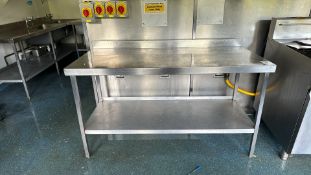 NO RESERVE - Stainless Steel - Preparation Kitchen Table