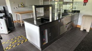 NO RESERVE Cafeteria Stainless Steel Refrigerated Retail Display Unit & Integrated Hot Cupboard
