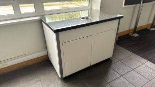 NO RESERVE - Storage Unit With Marble Top