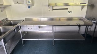NO RESERVE - Stainless steel - Kitchen Worktop / Food Preparation Unit