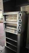 NO RESERVE, CUPPONE - Triziano Commercial Two Tier Pizza Oven & Stainless Steel Stand