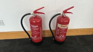 NO RESERVE - 2 x VIGIL Fire Extinguishers (6 litre) 1 x Foam, 1 x Water