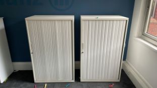 NO RESERVE - 2 x Tambour Unit Sliding Door
