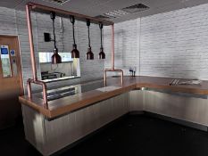 NO RESERVE, Hot Cupboard With Right, Left & Central Hot Plates with 4 x Heated Light Fittings