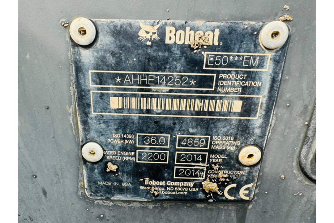 2014 - BOBCAT E50 (4523 hours) - Image 3 of 13