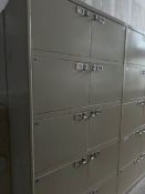 Direct from Doncaster Council 10 Bank Keylock lockers x 15 (194cm x 100cm x 47cm)