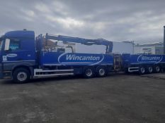 2018 (18) MERCEDES-BENZ ACTROS 2546L 6x2 Drawbar c/w Hiab 145 DL-1 Hi Pro Loader Crane