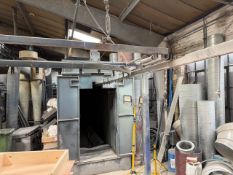 BURNTWOOD - Working Tracked Power Coating Tunnel / Oven - Comes with Power Coating Booth