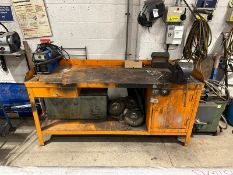 NO RESERVE - Steel Bench with Heavy Duty Vice