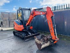 2016, Kubota KX61-3 Excavator (3,529 hours, Quick Hitch & 3 Buckets)