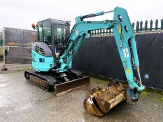 2018 (Model Year 2019) - Kobelco SK28SR-6 Excavator (1658 hours) Keycode Start + 3 Buckets)