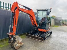 2016, Kubota U27-4 Excavator (4,199 hrs, Hydraulic Quick Hitch, 3 Buckets (Ditcher included)