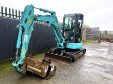 2018 (Model Year 2019) - Kobelco SK28SR-6 Excavator (1658 hours) Keycode Start + 3 Buckets)