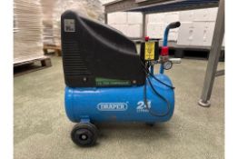 NO RESERVE Draper 24 Litre Oil Free Compressor 230V24L
