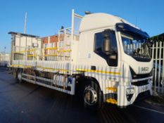 2018, IVECO Eurocargo - 180E25S/P 18T TM Dropside with Highway Crash Cushion (167,961 km's)