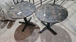 NO RESERVE Two Marble Topped Low Level Tables