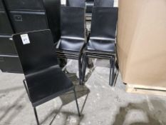 NO RESERVE Black Ply Chairs With Metal Legs x19