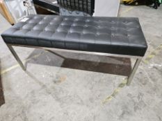 NO RESERVE Bench Seating - Chrome Frame Leather Look Pad