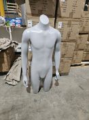 NO RESERVE NEW In Box Cool Grey Male Torso Mannequin With Stand