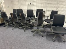 Black Mobile Office Chairs x10