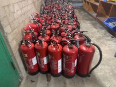 Quantity of Fire Extinguishers - approximately 150 - Mixture of Foam, Water & Co2