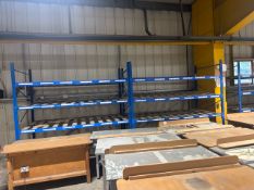 23 Bays of Blue Metal Shelving