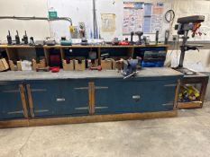 *NO RESERVE* Metal Top Workbench With 2 Cupboards